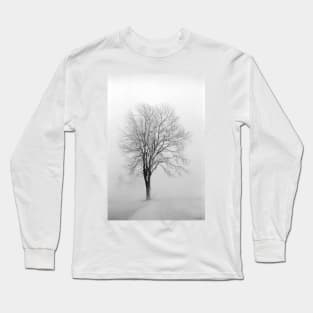 Skeletal Tree in a Winter Storm Long Sleeve T-Shirt